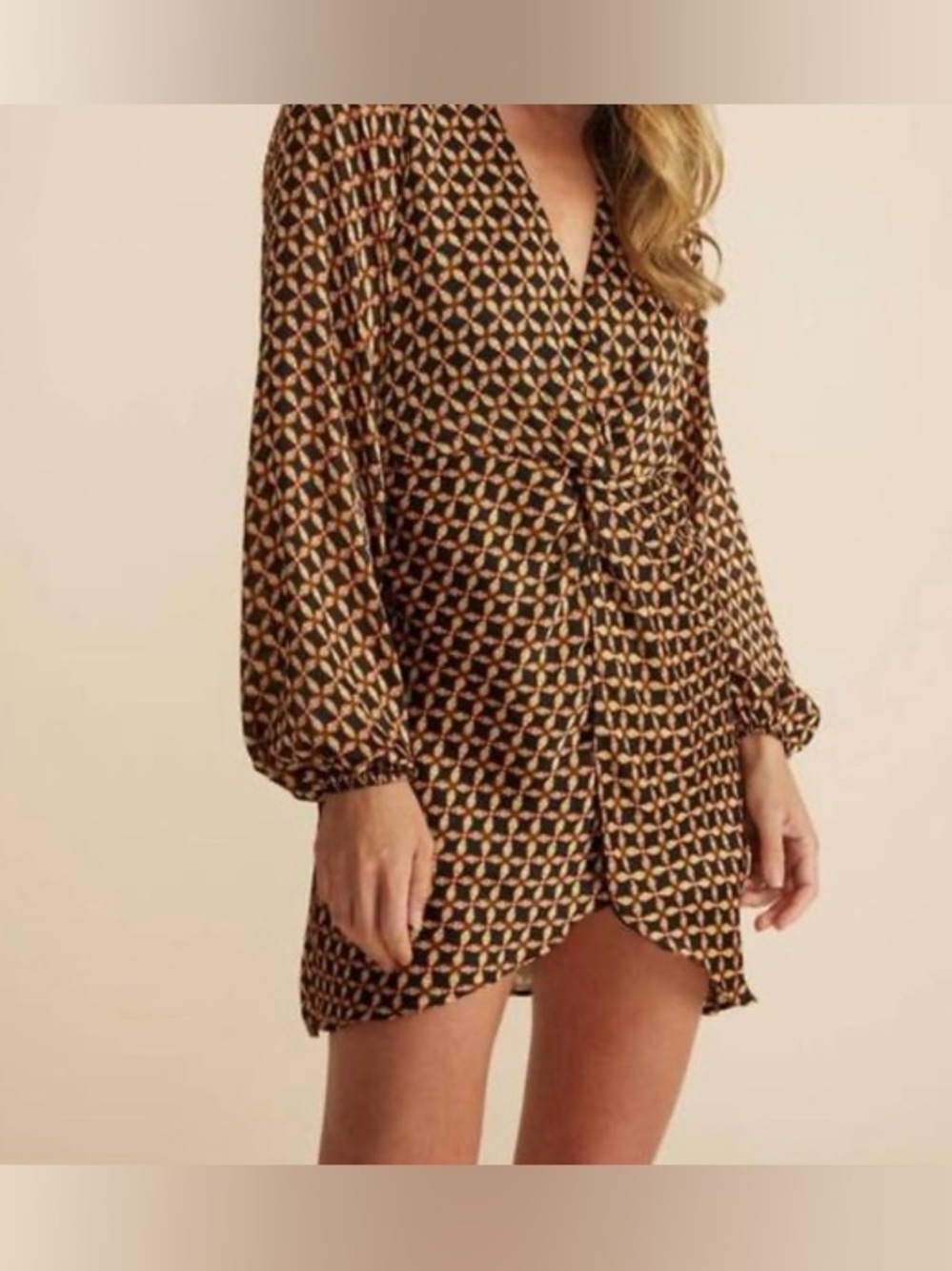 MINKPINK Valentina Mini Long Sleeve Dress NWT XL